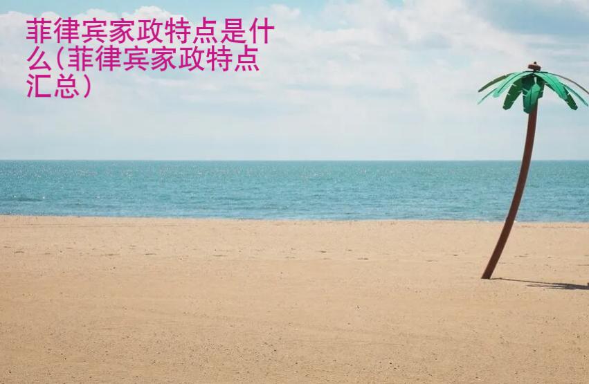 菲律賓家政特點是什么(菲律賓家政特點匯總)