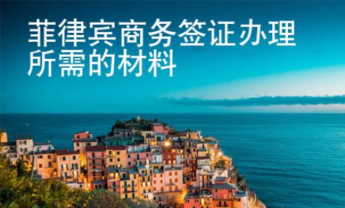 菲律賓商務(wù)簽證辦理所需的材料