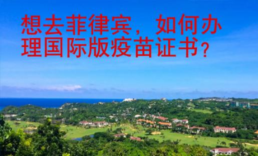 想去菲律賓，如何辦理國際版疫苗證書？