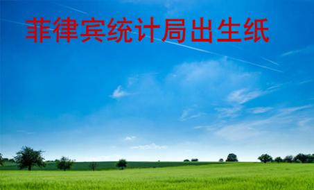 菲律賓統(tǒng)計局出生紙