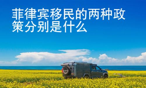 <strong></strong>菲律賓移民的兩種政策分別是什么
