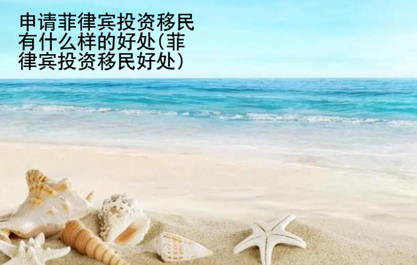 申請(qǐng)菲律賓投資<strong>移民</strong>有什么樣的好處(菲律賓投資移民好處)