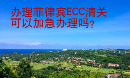 辦理菲律賓ECC清關(guān)可以加急辦理嗎