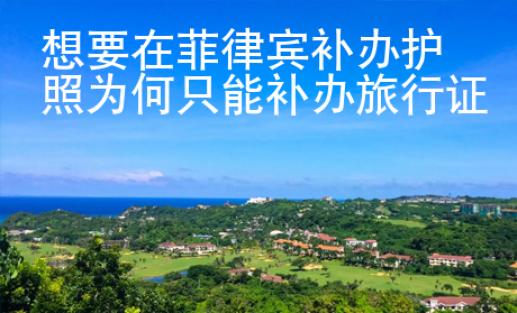 想要在菲律賓補辦護(hù)照為何只<strong>能</strong>補辦旅行證