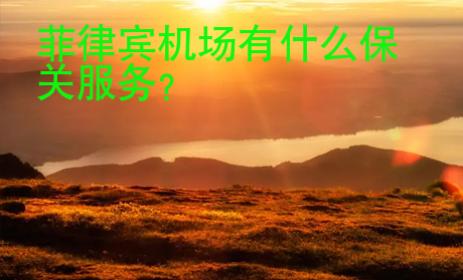 菲律賓機(jī)場(chǎng)有什么<strong>保關(guān)</strong>服務(wù)