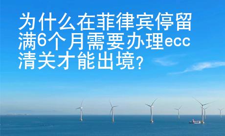 為什么在菲律賓停留滿6個(gè)月需要辦理ecc清關(guān)才能出境？