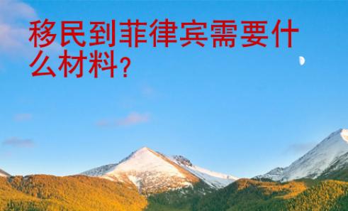 移民到菲律賓需要什么材料