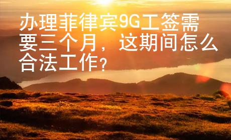 辦理菲律賓9G工簽需要三個(gè)月，這期間怎么合法工作？