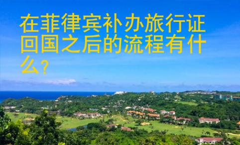 <strong></strong>在菲律賓補辦旅行證回國之后的流程有什么