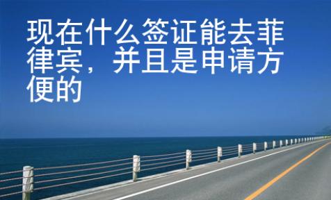 現(xiàn)在什么簽證能去菲律賓，并且是申請方便的