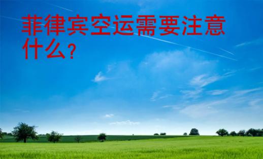 <strong>菲律賓</strong>空運(yùn)需要注意什么