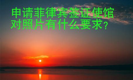 申請菲律賓簽證使館對照片有什么要求？