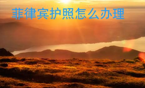 菲律賓護(hù)照怎么辦理