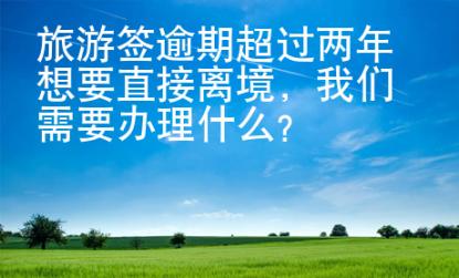 旅游簽逾期超過兩年想要直接離境，我們需要辦理什么？